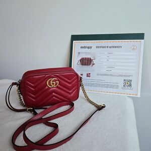 Gucci Red Leather Crossbody Bag